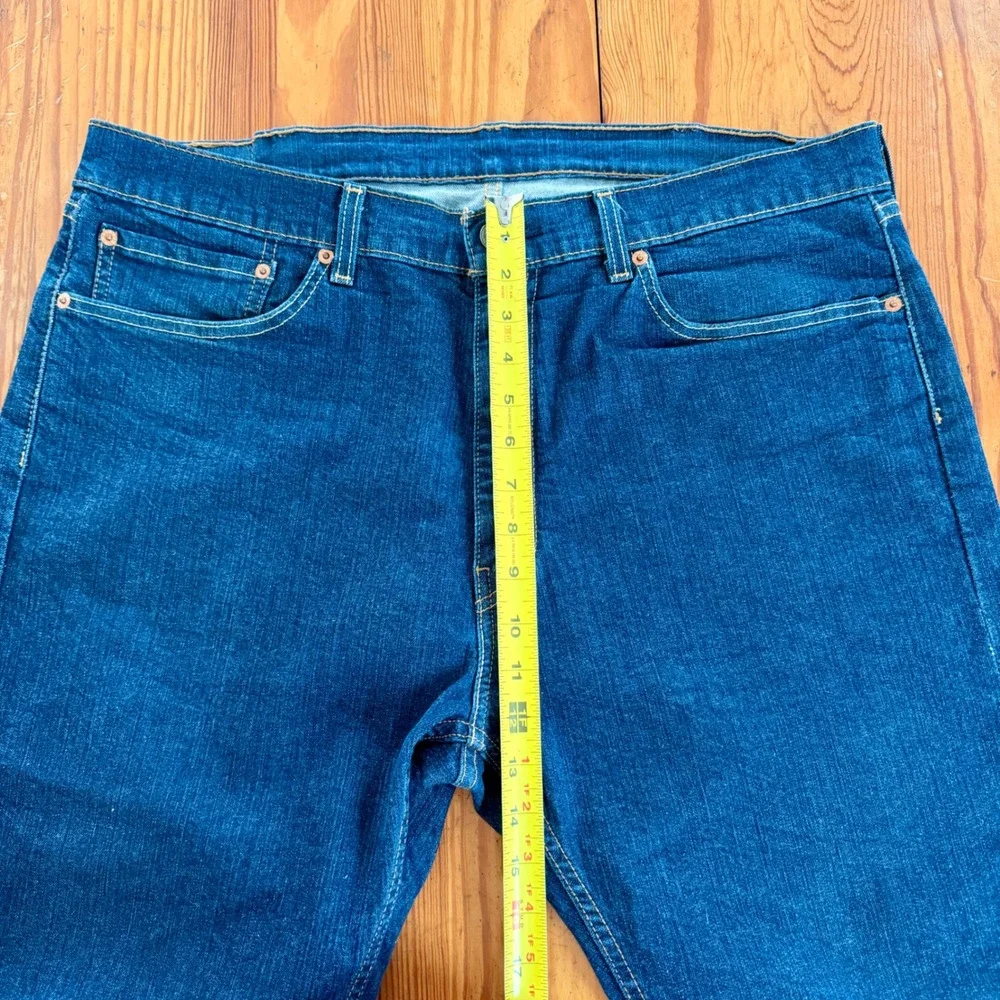 Levis 505 Regular Fit Straight Leg Blue Denim Jeans Mens‎ 38x30 Dark Wash